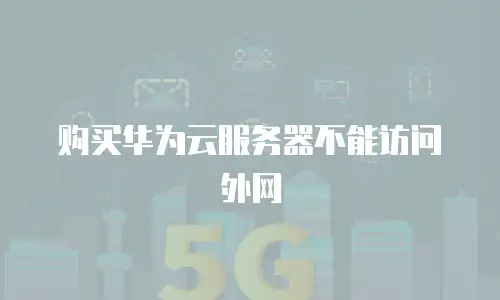 购买华为云服务器不能访问外网
