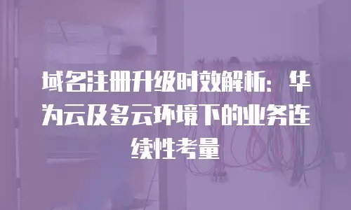 域名注册升级时效解析：华为云及多云环境下的业务连续性考量
