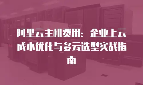 阿里云主机费用：企业上云成本优化与多云选型实战指南
