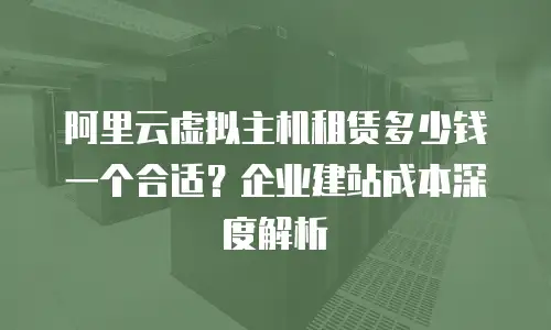 阿里云虚拟主机租赁多少钱一个合适？企业建站成本深度解析