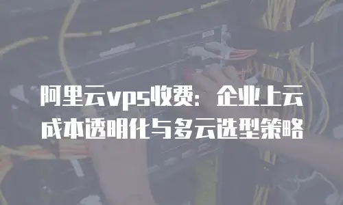 阿里云vps收费：企业上云成本透明化与多云选型策略