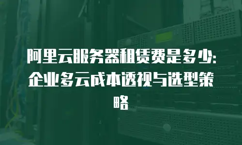 阿里云服务器租赁费是多少：企业多云成本透视与选型策略