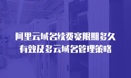 阿里云域名续费宽限期多久有效及多云域名管理策略