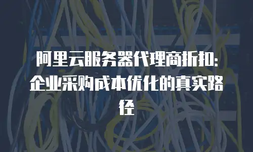 阿里云服务器代理商折扣：企业采购成本优化的真实路径