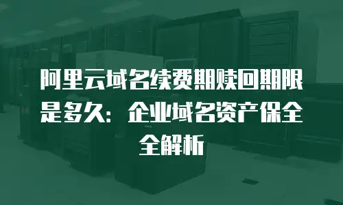 阿里云域名续费期赎回期限是多久：企业域名资产保全全解析