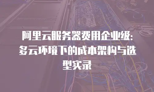 阿里云服务器费用企业级：多云环境下的成本架构与选型实录