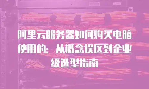 阿里云服务器如何购买电脑使用的：从概念误区到企业级选型指南