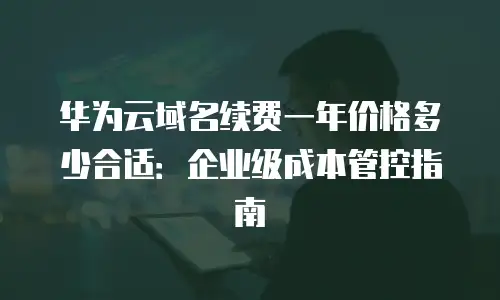 华为云域名续费一年价格多少合适：企业级成本管控指南