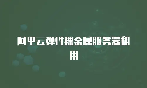 阿里云弹性裸金属服务器租用