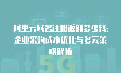 阿里云域名注册返佣多少钱：企业采购成本优化与多云策略解析