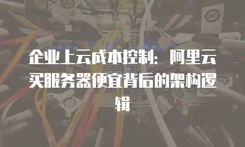 企业上云成本控制：阿里云买服务器便宜背后的架构逻辑