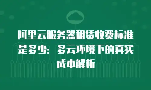 阿里云服务器租赁收费标准是多少：多云环境下的真实成本解析