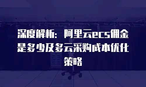 深度解析：阿里云ecs佣金是多少及多云采购成本优化策略