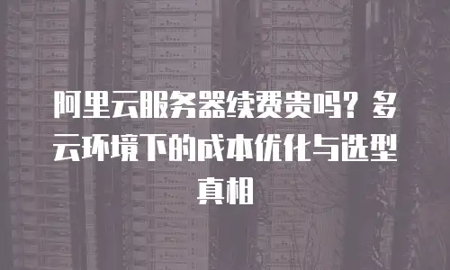 阿里云服务器续费贵吗？多云环境下的成本优化与选型真相