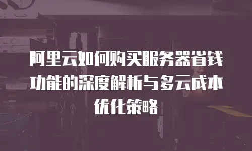 阿里云如何购买服务器省钱功能的深度解析与多云成本优化策略