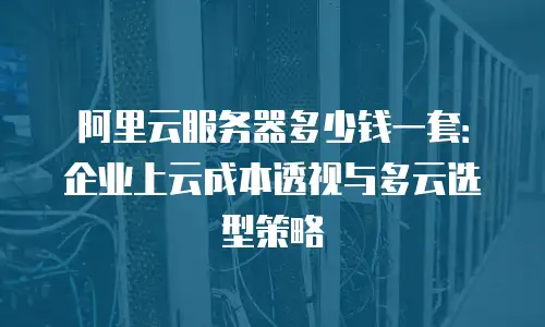 阿里云服务器多少钱一套：企业上云成本透视与多云选型策略