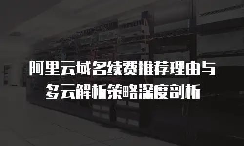 阿里云域名续费推荐理由与多云解析策略深度剖析