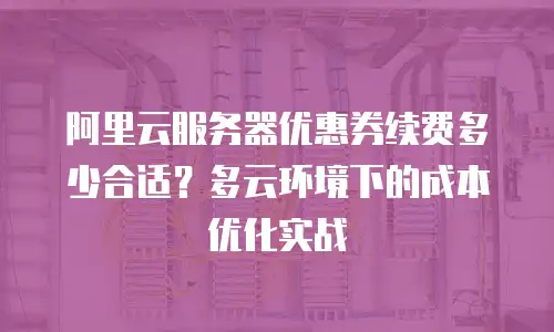 阿里云服务器优惠券续费多少合适？多云环境下的成本优化实战