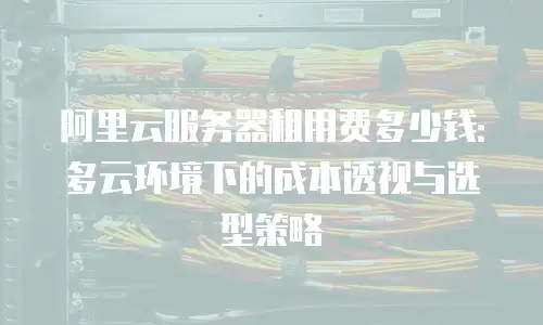 阿里云服务器租用费多少钱：多云环境下的成本透视与选型策略