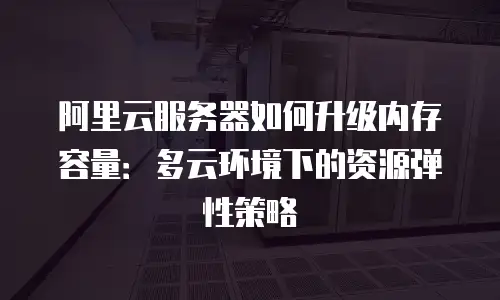 阿里云服务器如何升级内存容量：多云环境下的资源弹性策略