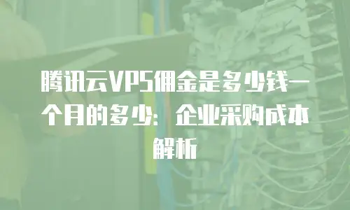 腾讯云VPS佣金是多少钱一个月的多少：企业采购成本解析