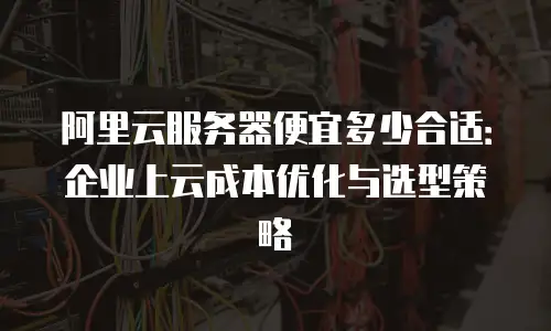 阿里云服务器便宜多少合适：企业上云成本优化与选型策略