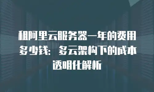 租阿里云服务器一年的费用多少钱：多云架构下的成本透明化解析