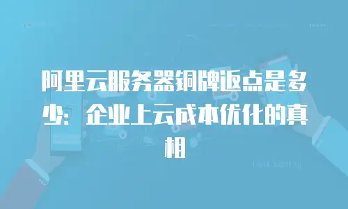 阿里云服务器铜牌返点是多少：企业上云成本优化的真相