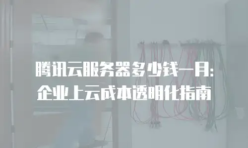 腾讯云服务器多少钱一月：企业上云成本透明化指南
