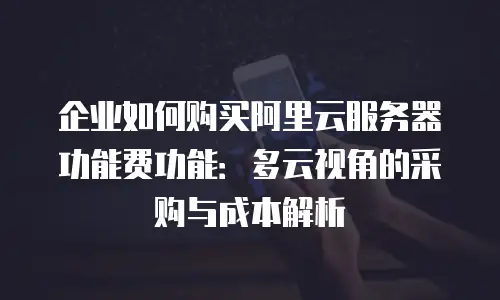 企业如何购买阿里云服务器功能费功能：多云视角的采购与成本解析