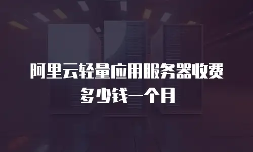 阿里云轻量应用服务器收费多少钱一个月