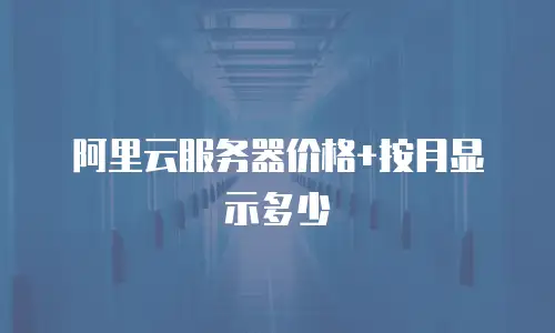 阿里云服务器价格+按月显示多少