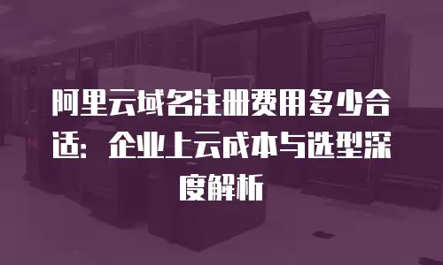 阿里云域名注册费用多少合适：企业上云成本与选型深度解析