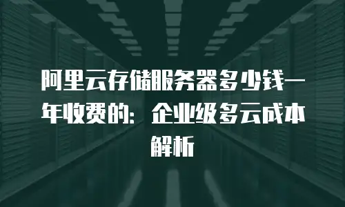 阿里云存储服务器多少钱一年收费的：企业级多云成本解析