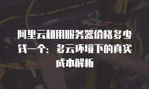 阿里云租用服务器价格多少钱一个：多云环境下的真实成本解析