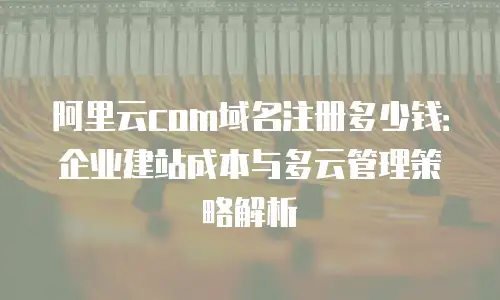 阿里云com域名注册多少钱：企业建站成本与多云管理策略解析