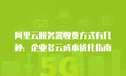 阿里云服务器收费方式有几种：企业多云成本优化指南