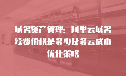 域名资产管理：阿里云域名续费价格是多少及多云成本优化策略