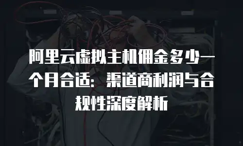 阿里云虚拟主机佣金多少一个月合适：渠道商利润与合规性深度解析