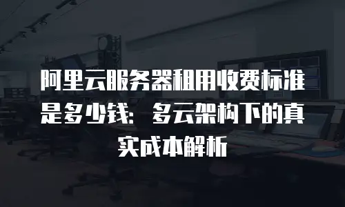 阿里云服务器租用收费标准是多少钱：多云架构下的真实成本解析