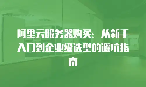 阿里云服务器购买：从新手入门到企业级选型的避坑指南