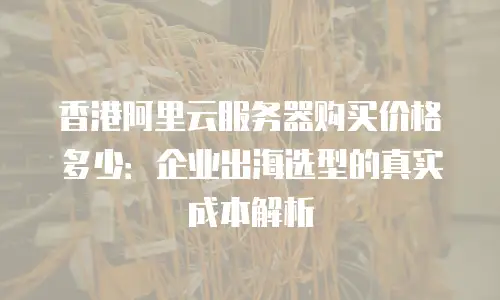 香港阿里云服务器购买价格多少：企业出海选型的真实成本解析