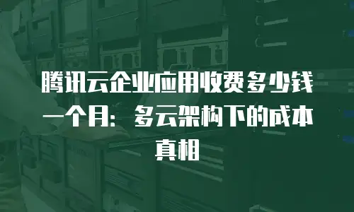 腾讯云企业应用收费多少钱一个月：多云架构下的成本真相