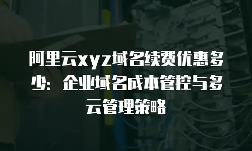 阿里云xyz域名续费优惠多少：企业域名成本管控与多云管理策略