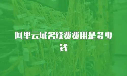 阿里云域名续费费用是多少钱