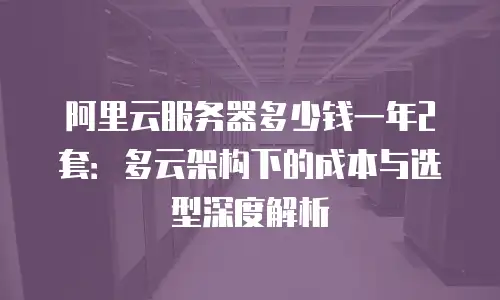阿里云服务器多少钱一年2套：多云架构下的成本与选型深度解析