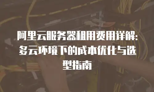 阿里云服务器租用费用详解：多云环境下的成本优化与选型指南