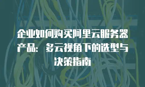 企业如何购买阿里云服务器产品：多云视角下的选型与决策指南