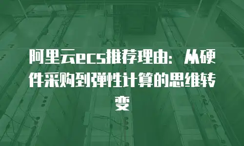 阿里云ecs推荐理由：从硬件采购到弹性计算的思维转变