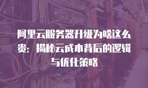 阿里云服务器升级为啥这么贵：揭秘云成本背后的逻辑与优化策略